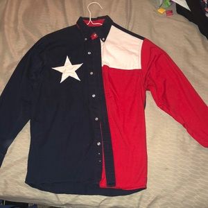 Nice button down Texas Pride Flag